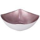 BOL DECO LUXE 25 CM VERRE MIX  VIOLET/BLEU/VERT