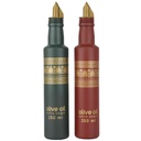 BOUTEILLE HUILE VERRE 250 CC MIX VERT/ROUGE