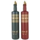 BOUTEILLE HUILE VERRE 750 CC MIX VERT/ROUGE