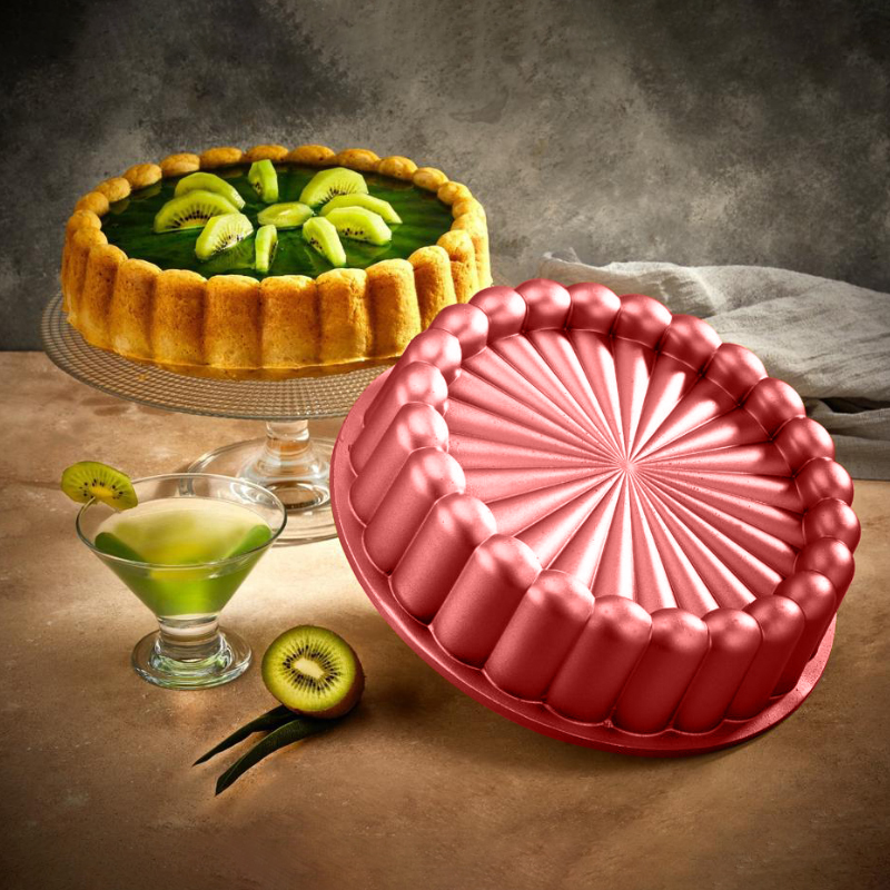 MOULE GATEAU GRANIT 28X7 CM MIX NOIR/BORDEAU/BEIGE