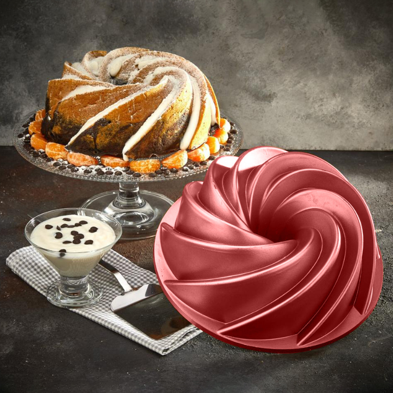 MOULE GATEAU GRANIT 25X10 CM MIX NOIR/BORDEAU/GRIS