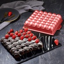 MOULE GATEAU GRANIT 31X28X7 CM MIX OR/ROUGE/GRIS