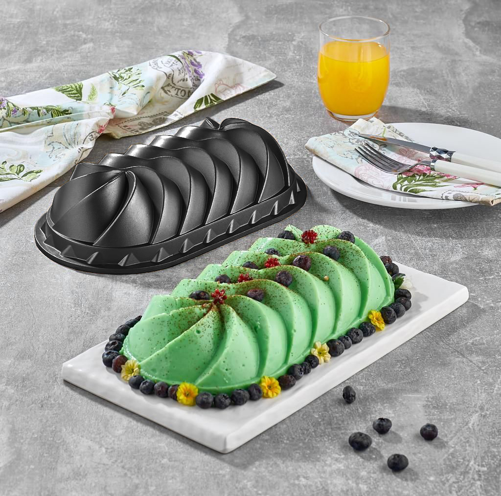 MOULE GATEAU GRANIT 29X16X7 CM MIX OR/ROUGE/GRIS