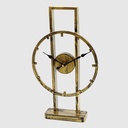 HORLOGE A POSER DECO METAL 42X26 CM  MIX OR/ARGENT/NOIR