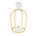 MINI CAGE DECO METAL 14X7 CM  MODELE OR 