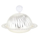 BOITE METAL DECO AVEC COUVERCLE MODELE ARGENT 17X13 CM 