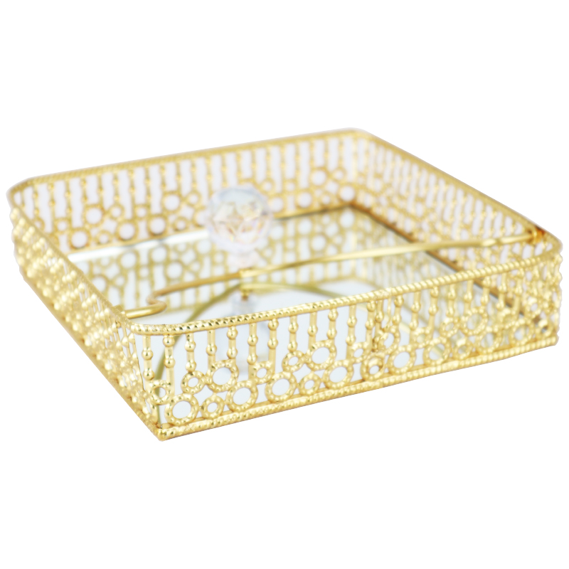 PORTE PAPIER DECO 17.5X17.5 CM MIX DESIGNS MODELE OR