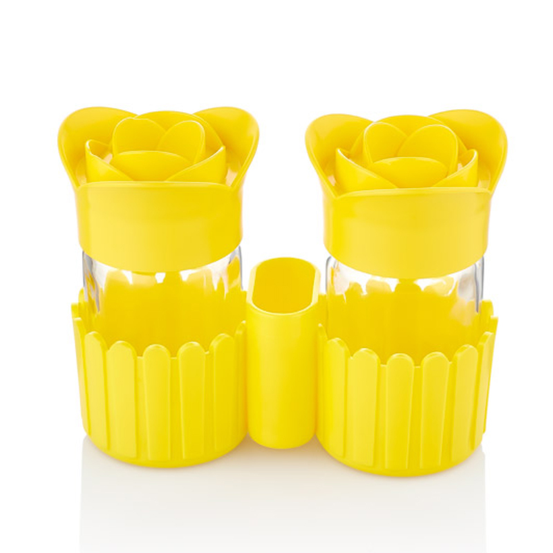 SET POIVRE &amp; SEL 2X67 CC MIX JAUNE/ORANGE/VERT/ROSE
