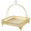 PANIER DECO METAL 25X28 CM MODELE OR 
