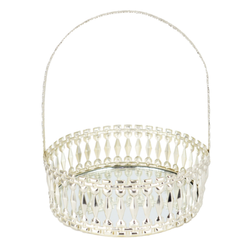 PANIER DECO 12 CM MODELE ARGENT
