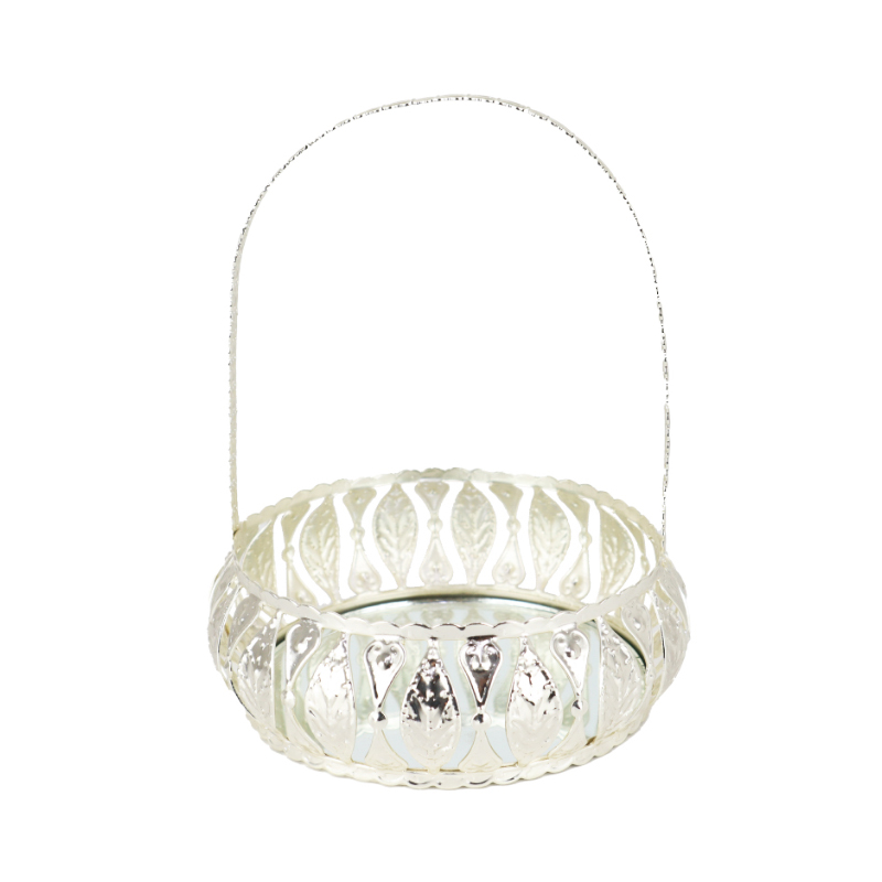 PANIER DECO 7 CM MODELE ARGENT