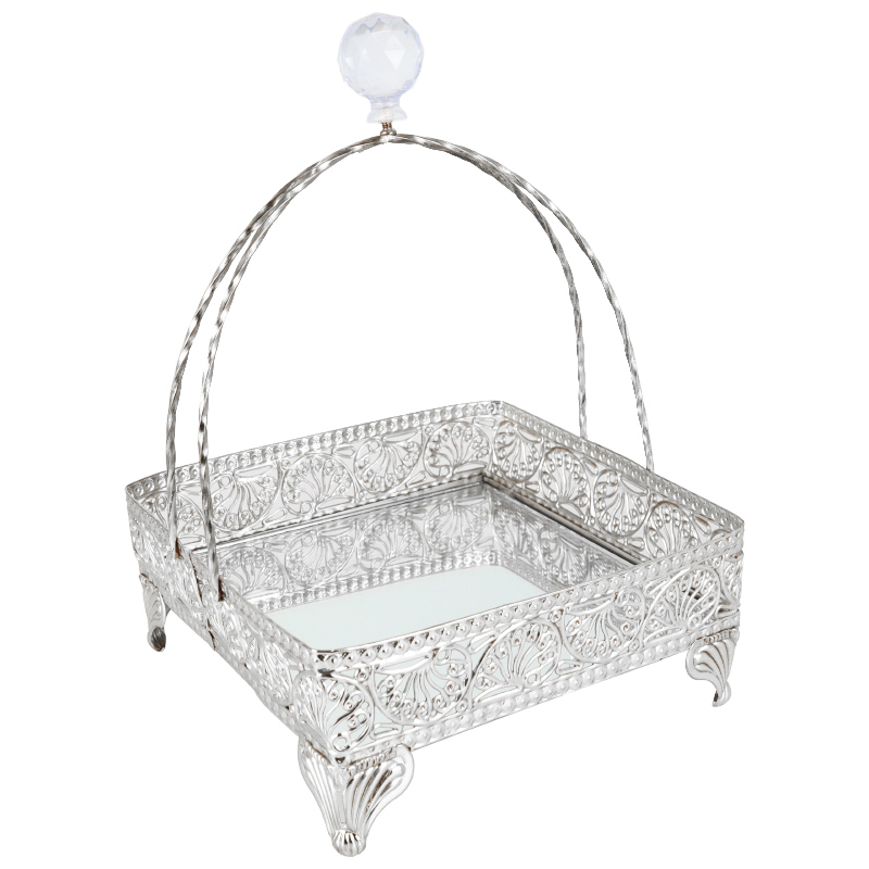 PANIER DECO 27X18 CM MODELE ARGENT