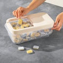 RANGEMENT ALIMENT PLASTIQUE 5 LITRES COULEUR BEIGE/GRIS