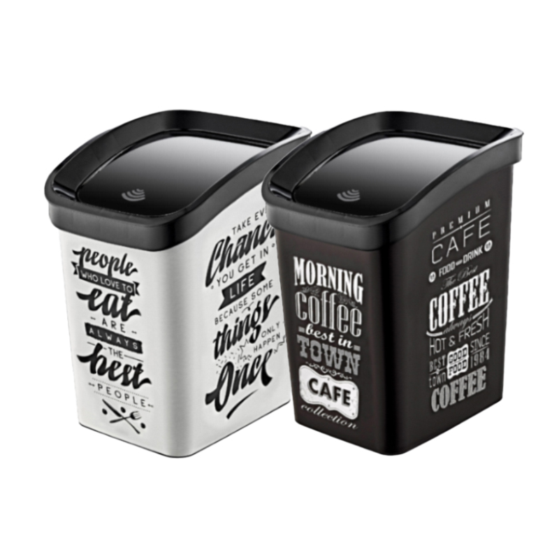 POUBELLE PLASTIQUE 6 LITRES 2 DESIGNS MIX 