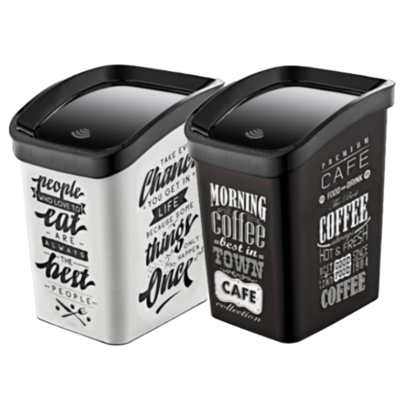 POUBELLE PLASTIQUE 22 LITRES 2 DESIGNS MIX 