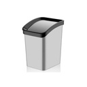 POUBELLE PLASTIQUE 3.3 LITRES DESIGN METALLIQUE