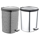 POUBELLE A PEDALE 20 LITRES DESIGN GRIS / METTALIC