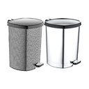 POUBELLE A PEDALE 11 LITRES DESIGN GRIS / METTALIC