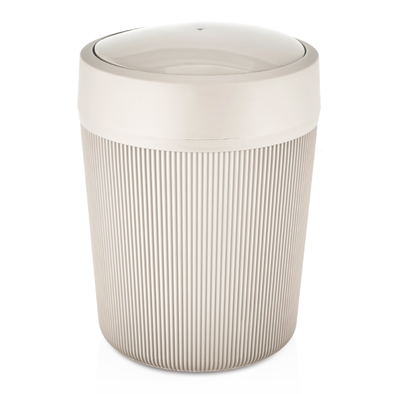 POUBELLE PLASTIQUE 4.2  LITRES MIX GRIS/BEIGE/CREME