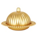 POT DECO PLASTIQUE AVEC COUVERCLE 16X10 CM MODELE OR 