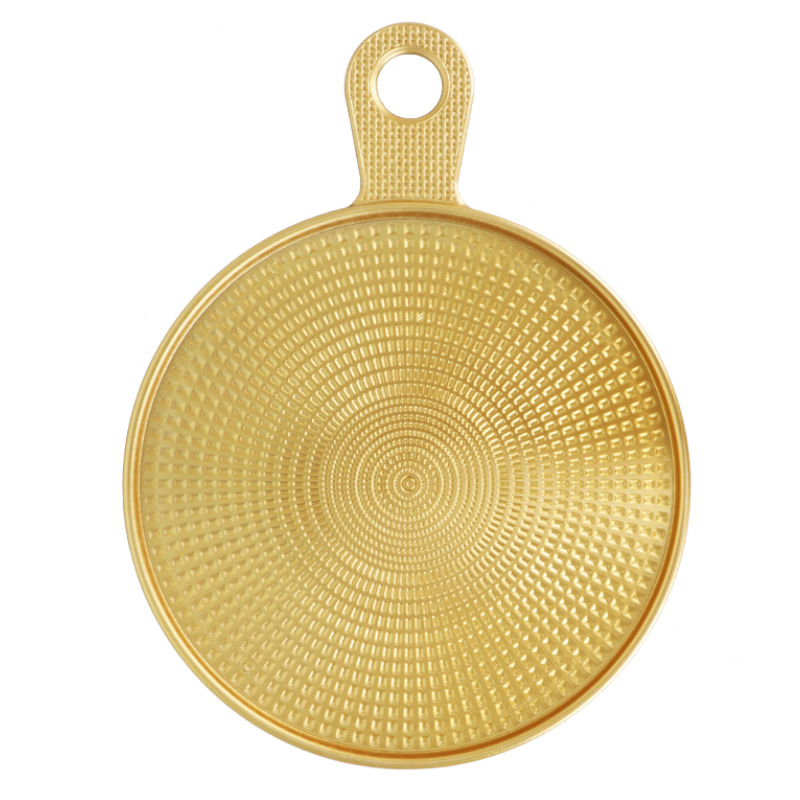 MINI PLATEAU DECO PLASTIQUE 21 CM MODELE OR 