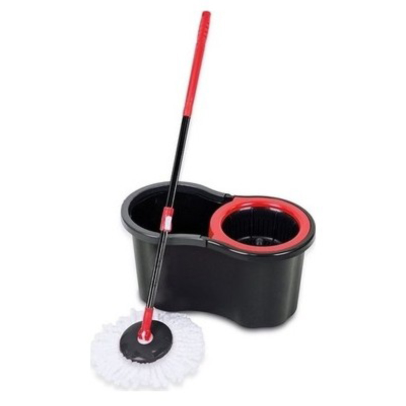 SET SERPILLERE AVEC SCEAU 14 LITRES ROUGE/NOIR