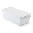 RANGEMENT REFREGIRATEUR AVEC COUVERCLE 36X15X10CM BLANC