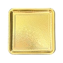 PLATEAU DECO METAL 25 CM MODELE OR 