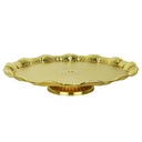 PRESENTOIR DECO METAL 36X7 CM AVEC PIED MODELE OR
