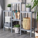 ETAGERE DECO SALON PLASTIQUE 108X100X29 CM MIX GRIS/BLANC