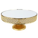 PLATEAU DE PRESENTATION AVEC PIED 30 CM MODELE OR
