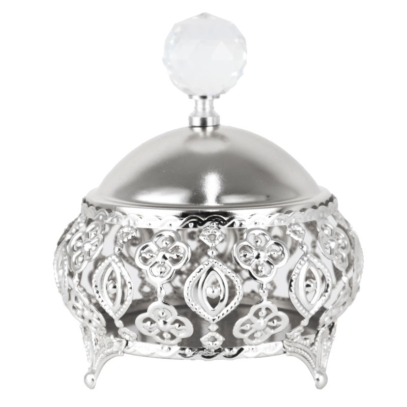BOITE A SUCRE/BONBONS 14X11 CM MODELE ARGENT