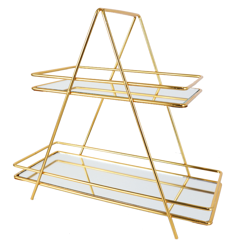 PLATEAU DE PRESENTATION 2 NIVEAUX 32X15X35 CM MODELE OR 
