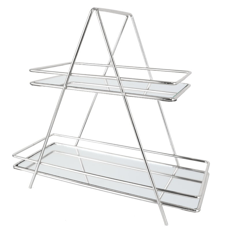 PLATEAU DE PRESENTATION 2 NIVEAUX 32X15X35 CM MODELE ARGENT