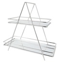PLATEAU DE PRESENTATION 2 NIVEAUX 32X15X35 CM MODELE ARGENT
