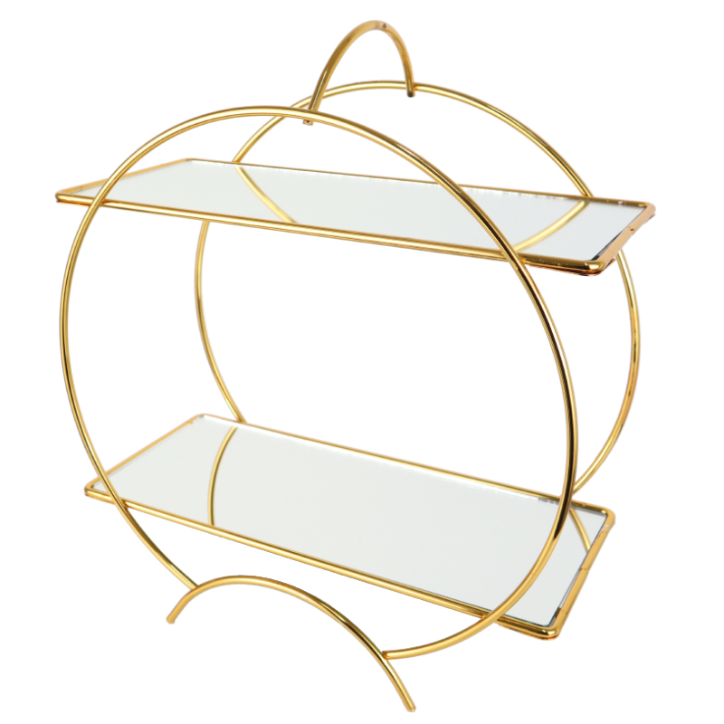 PLATEAU DE PRESENTATION 2 NIVEAUX 36X31X13 CM MODELE OR 