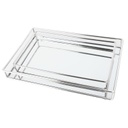 SET 2 PLATEAUX DECO 33X22X4 CM / 28X17X4 CM MODELE ARGENT