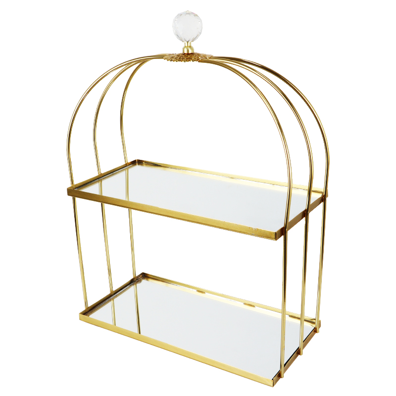 PLATEAU DE PRESENTATION 2 NIVEAUX 26X36X13 CM MODELE OR 
