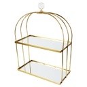 PLATEAU DE PRESENTATION 2 NIVEAUX 26X36X13 CM MODELE OR 