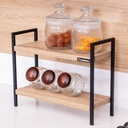 ETAGERE METAL/BOIS 2 NIVEAUX 33X13X27 CM 