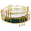 SET 2 PLATEAUX DECO 24 CM / 33 CM MODELE OR 