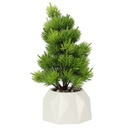POT FLEUR DECO 25X12 CM BLANC