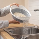 PASSOIRE RIZ RETRACTABLE 32X25X12 CM COULEUR GRIS/BLANC
