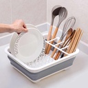 EGOUTTOIR VAISSELLE RETRACTABLE 36X31X12 CM COULEUR GRIS BLANC