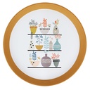 PLATEAU DECO PLASTIQUE GRAND FORMAT 46 CM MIX ORANGE/JAUNE/VERT/ROUGE