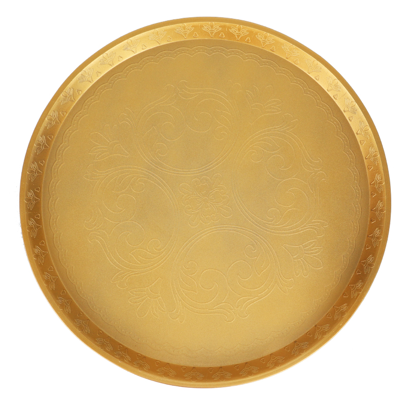 PLATEAU DECO PLASTIQUE 36 CM MODELE OR 