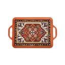 PLATEAU DECO PLASTIQUE 34X22 CM MIX ORANGE/VIOLET/VERT/JAUNE