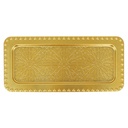 PLATEAU DECO PLASTIQUE 37X18 CM MODELE OR 