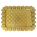 PLATEAU DECO PLASTIQUE 45X33 CM MODELE OR 