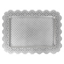 PLATEAU DECO PLASTIQUE 45X33 CM MODELE ARGENT